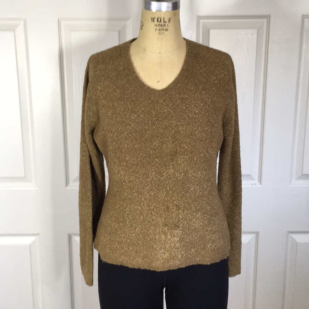 Caramel Boucle Sweater - Large
